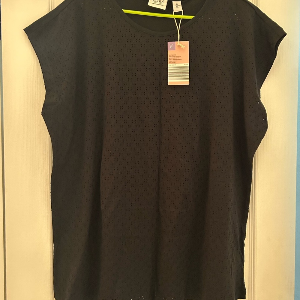 Black Eyelet Blouse